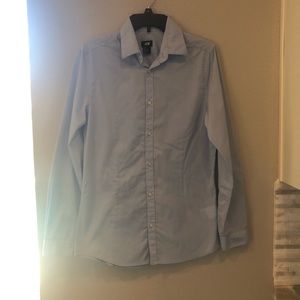H&M Men’s Button Down Light Blue Shirt Size S
